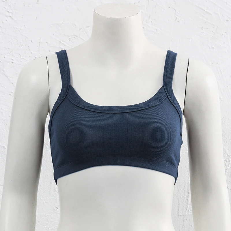 Gestrickte Baumwolle Frauen Rohr Top Stretchy Rippen Ärmellose Streetwear Schlank Weiß Crop Tops Sexy Sommer Tops Cami Femme – Detail 21