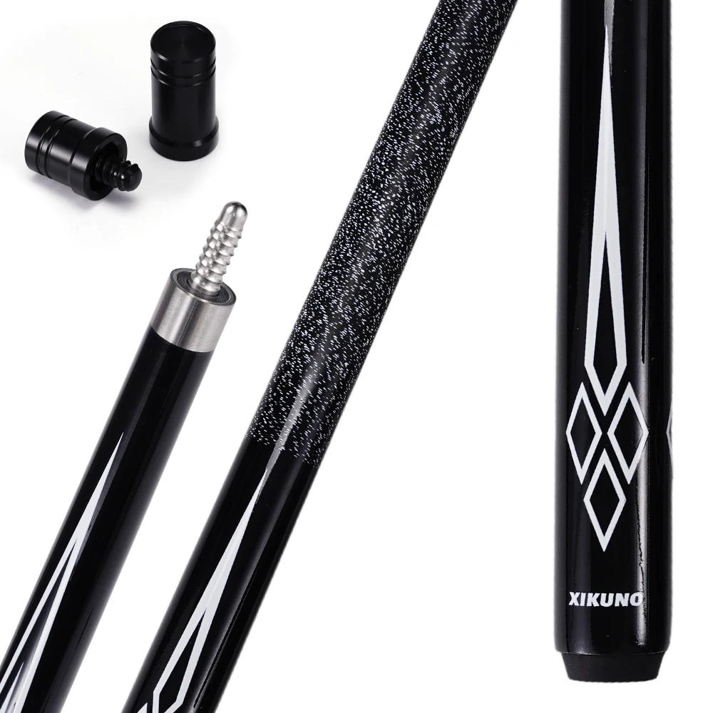 Pool Cue 1/2 Split Billiard Cue Fiberglass Paint Unique Pattern Small Head for 9-Ball/8-Ball/American Snooker