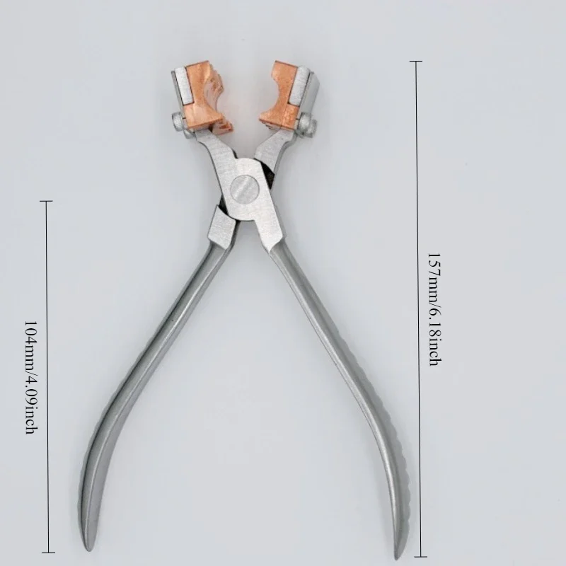 Dental Turbine Copper Pliers with Non Damaging Coating Flat Mouth Pliers Anti Scratch Turbine Strong Needle Tip Maintenance Tool