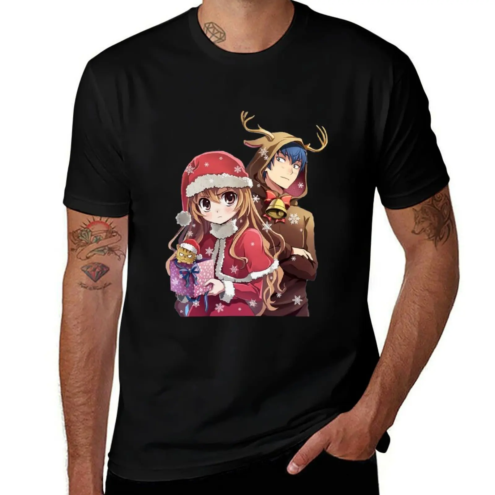 Toradora Christmas T-Shirt Casual All Match Tee Shirt for Men T-Shirt