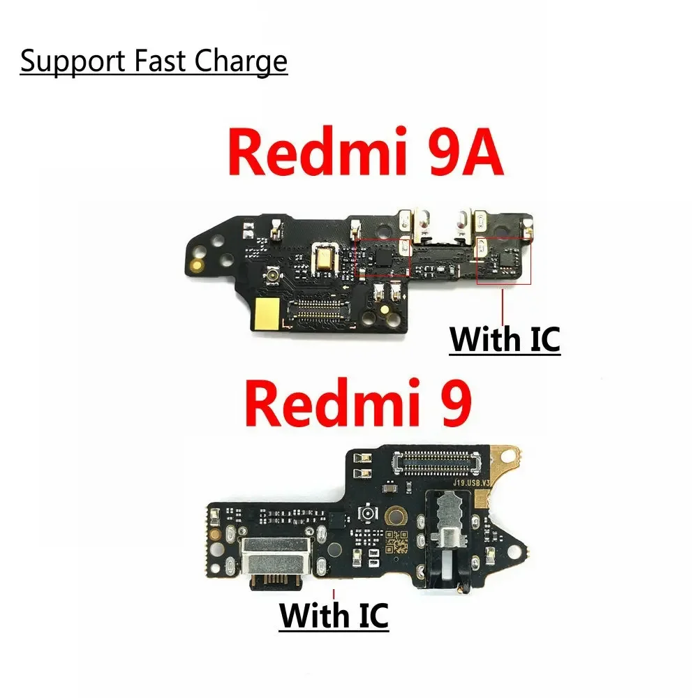 New Microphone Module+USB Charging Port Board Flex Cable Connector Parts For Xiaomi Redmi 9 9A