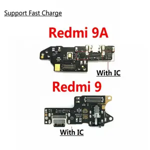 Bilashmart BackShell Microphone Module+USB Charging Port Board Flex Cable Connector Parts Xiaomi Redmi 9 9A