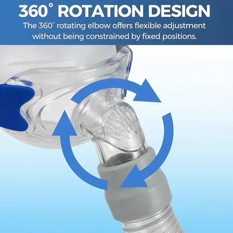 Universal Nasal Mask System for CPAP Machines-with Adjustable Headgear 360 Swivel Tube-3 Different Sizes of Nasal Pillows(S,M,L） - view 3