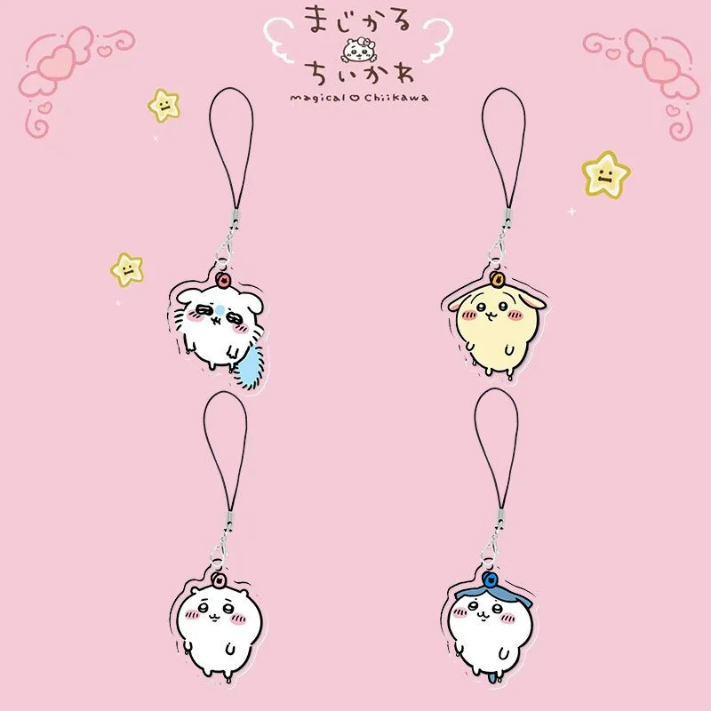 Chiikawa chaveiro jiikawa hachiware udaki momonga super fofo ultra-transparente acrílico decorativo chaveiro anime presente