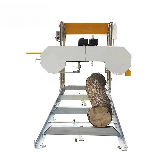 2026 Most Popular Electric Automatic Portable Band Sawmill Machine Wood Cutting Sawmill with Trailer Woodworking Machinery