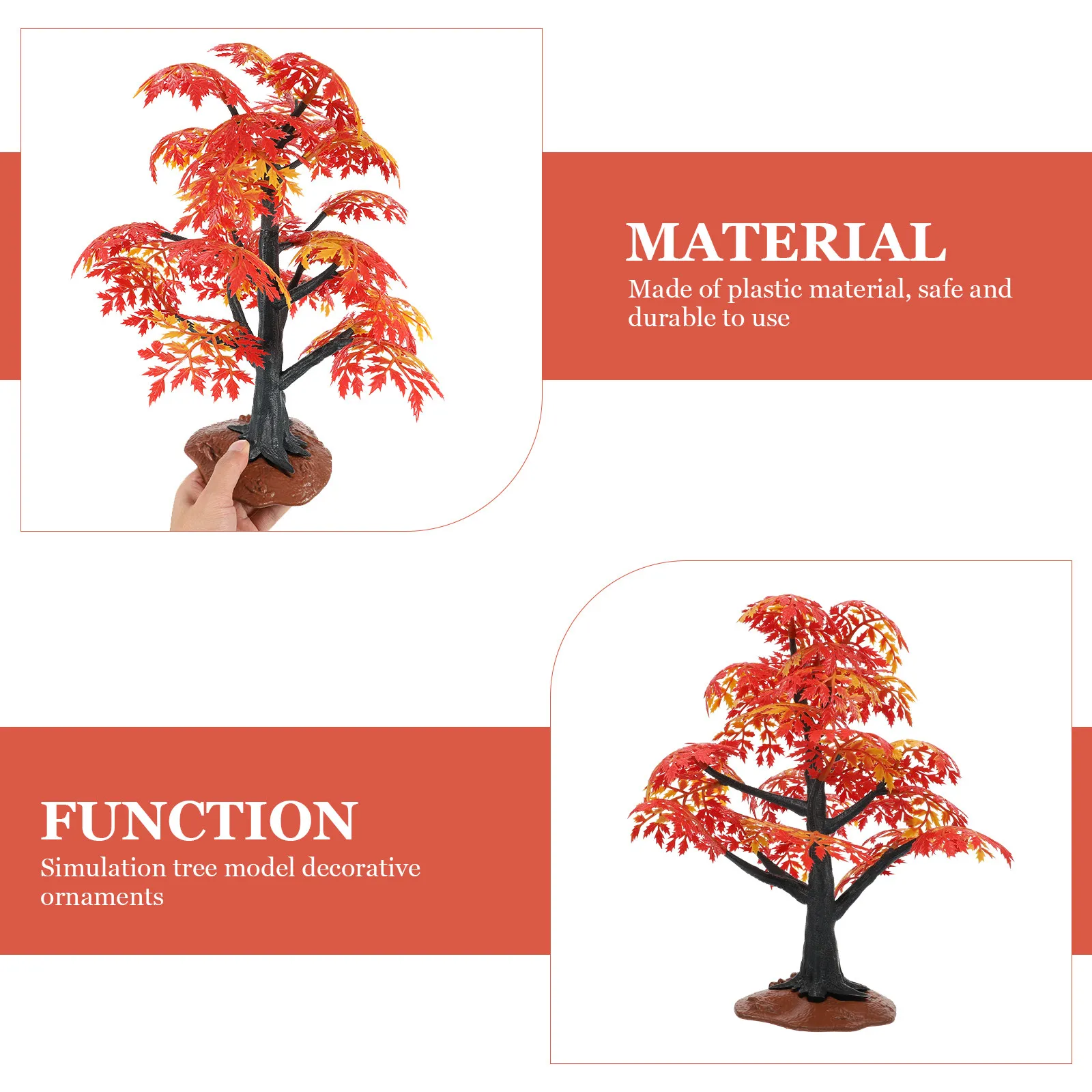 Maple Leaf Ornament Fine Craftsmanship Tree Shape Lightweight Compact Sand Table Micro Landscape Garden Decoration