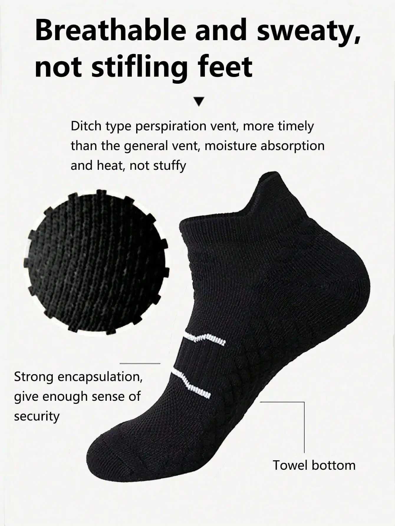 1 pair of outdoor unisex professional sports socks, shock-absorbing and non-slip cycling and running comfortable and breathable