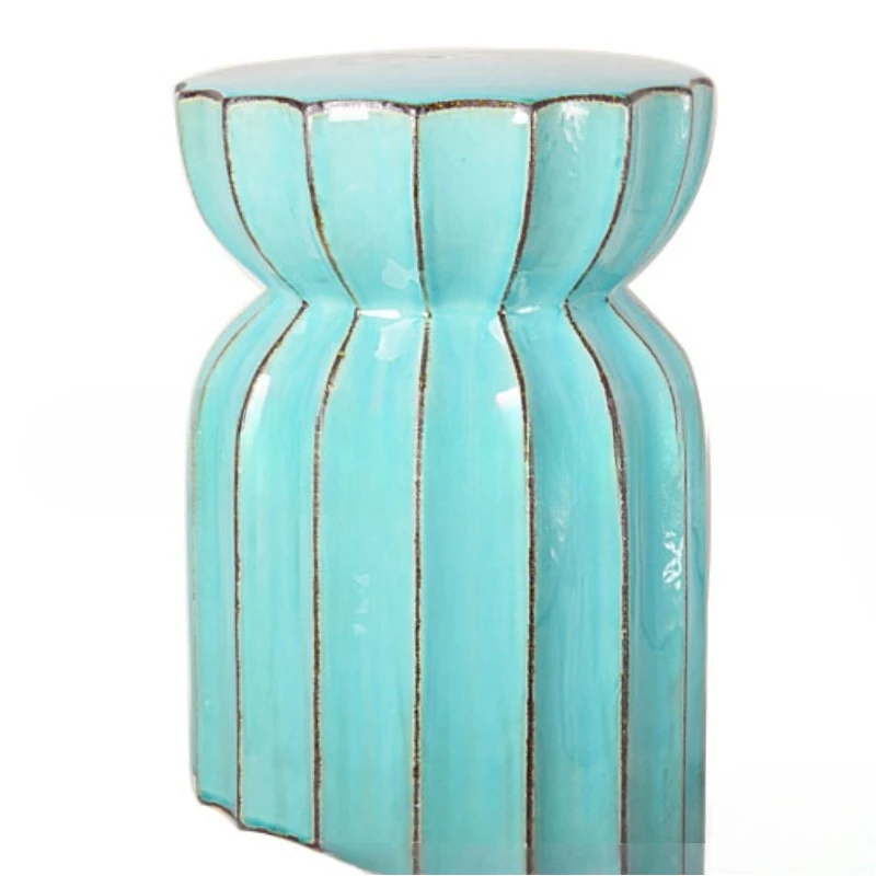 Lotus ceramic stool living room bedroom bathroom color glaze home decoration porcelain pier lobby ornament