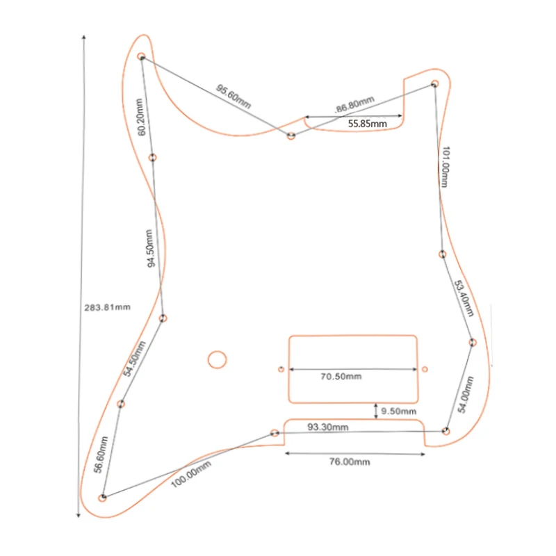 Fei Man Custom Guitar 11 Screw Holes Pickguards For Fender Left Handed Tom Delonge Strat Guitar With One Bridge PAF Humbucker