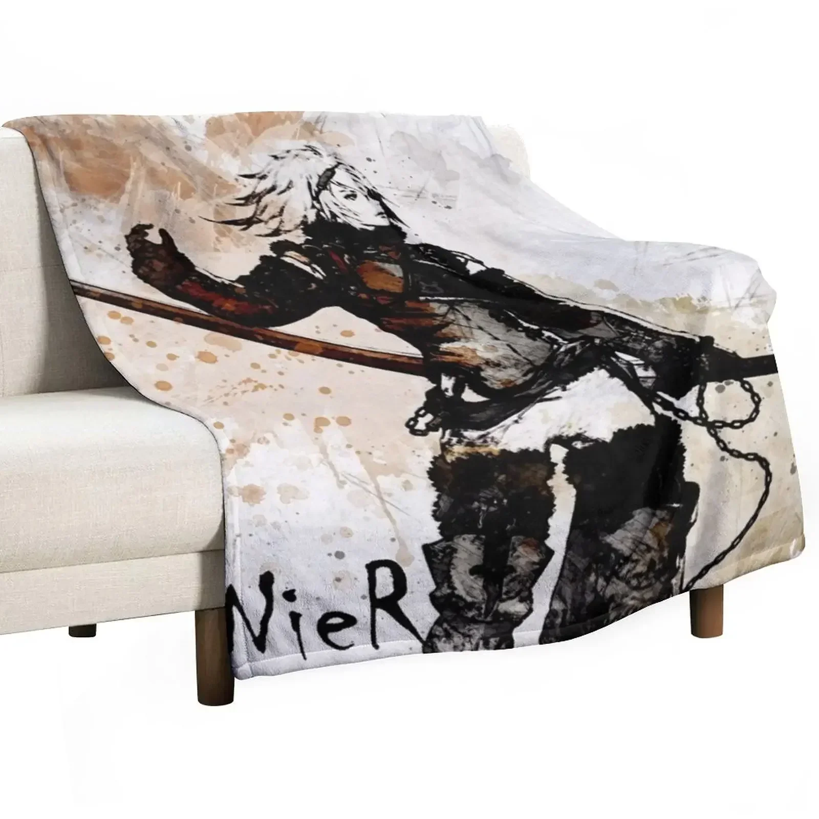 NieR Replicant *Painting* Throw Blanket halloween christmas decoration Flannel Fabric Weighted Blankets