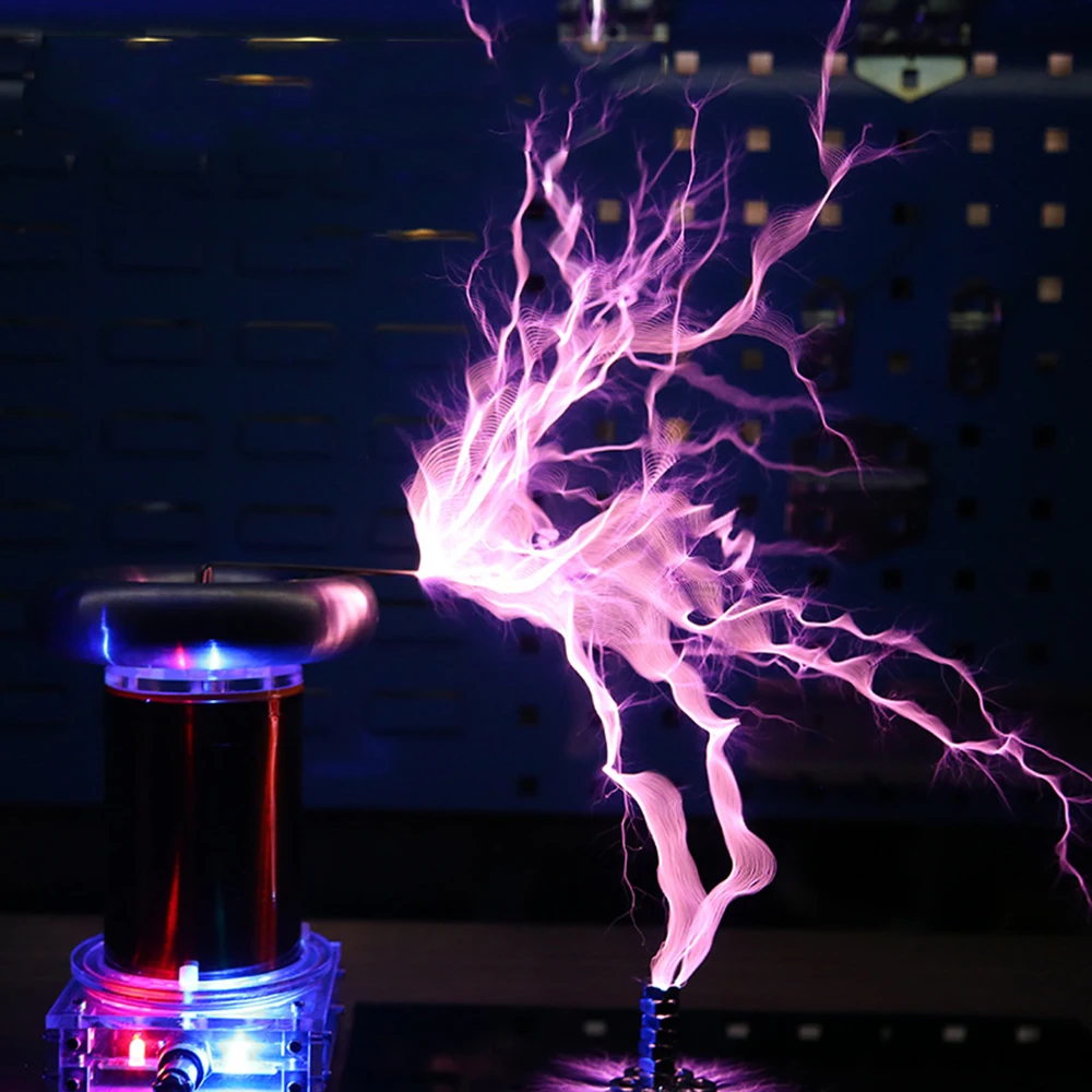 Imagem -05 - Diy Terminou Alta Freqüência Tesla Coil Generator Ac110240v Ssb Música 250w Comprimento do Arco 20cm Comprimento