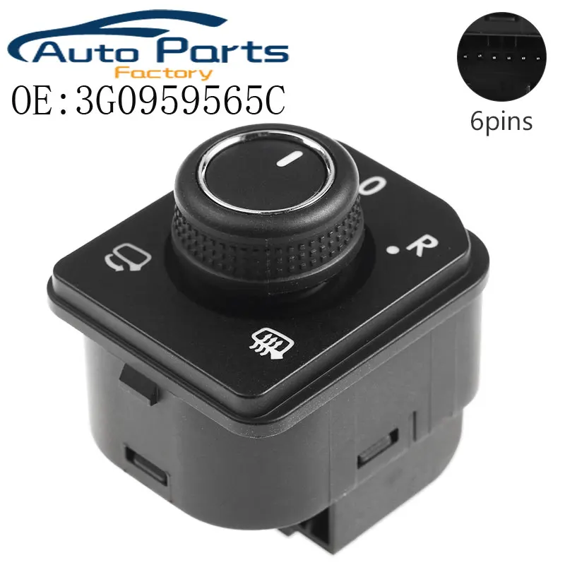 New Electric Folding Mirror Rearview Mirror Control Switch For Volkswagen Tiguan Seat Passat 2016-2018 3G0959565C 5TD959565