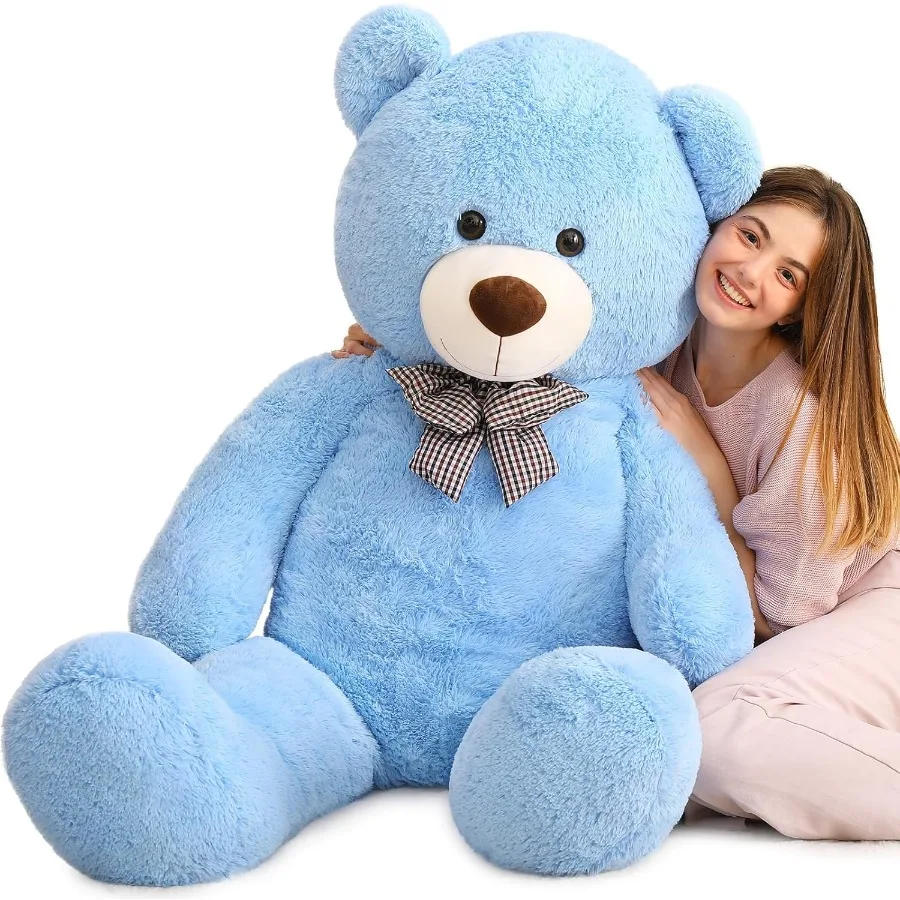 

Large Blue Teddy Bear 55 inch Oversize Stuffed Animal for Boys and Girls Soft Plush Toy with Huggable Design