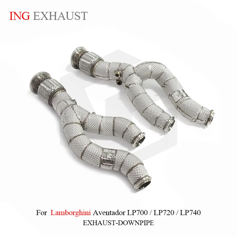 ING Exhaust Downpipe Catalyzed for Lamborghini Aventador LP700 LP720 LP740 6.5L V12 Vehicle Converter Performance System