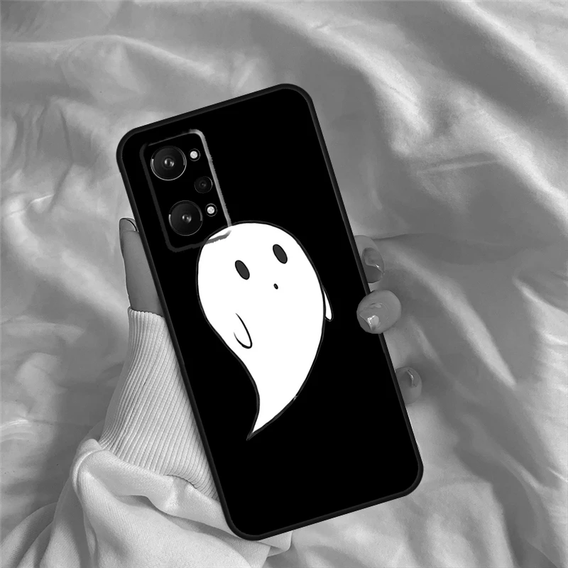 حافظة شبح مخيفة للهالوين لهاتف Realme C71 C55 C67 C51 C75 C63 C61 C65 C53 C35 10 11 12 13 14 Pro Plus GT6 GT7 Pro