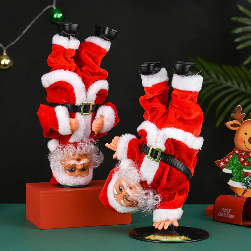 Christmas Decorative Electric Inverted Music Street Dance Santa Claus Doll Creative Children's Christmas Toy view 2