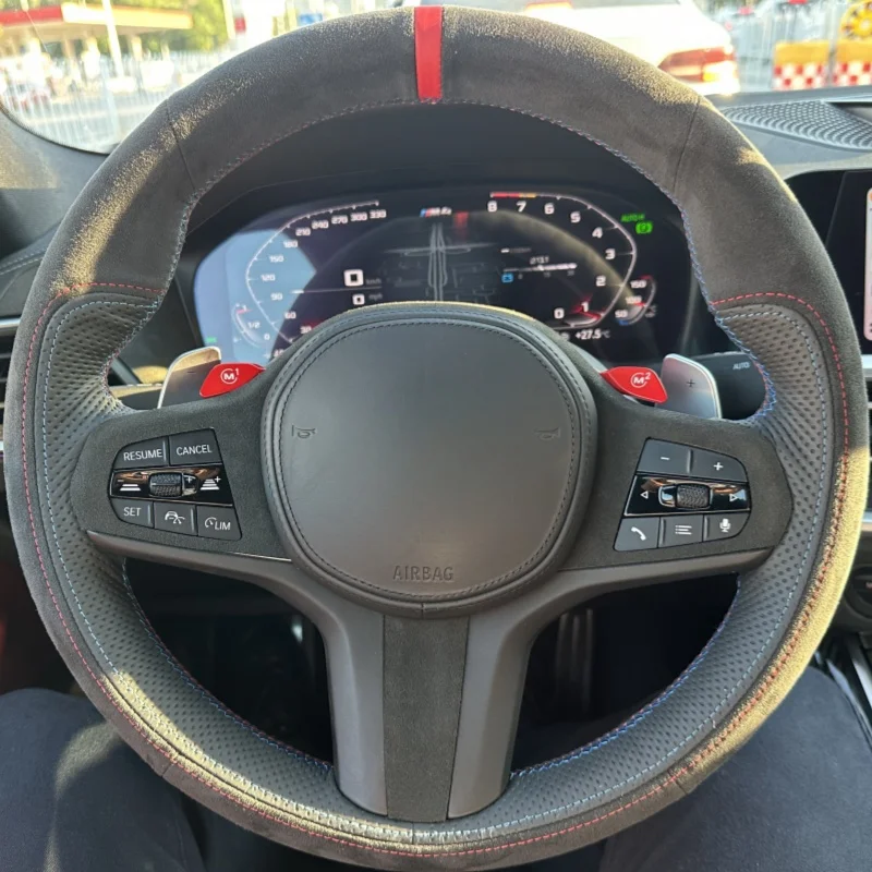 

Custom Suede Car Steering Wheel Cover For BMW M Sport G30 G31 G32 G20 G21 G14 G15 G16 X3 G01 X4 G02 Car Interior Car Styling