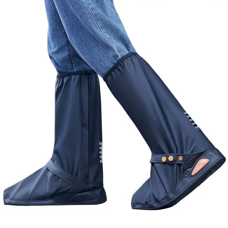 New Thickeneded Pvc Rainproof Shoe Covers Wholesale Non-Slip Adult High-Top Rain Shoe Covers Outer Wear Water Shoes Rain Boots Anti-Sand Dust Shoe Covers Waterproof