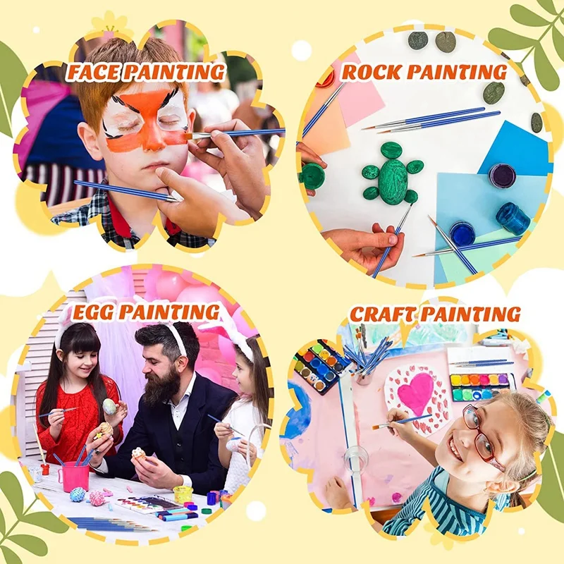 500 Stück Pinsel Bulk Flat Tip Pinsel feines Detail Acryl Pinsel