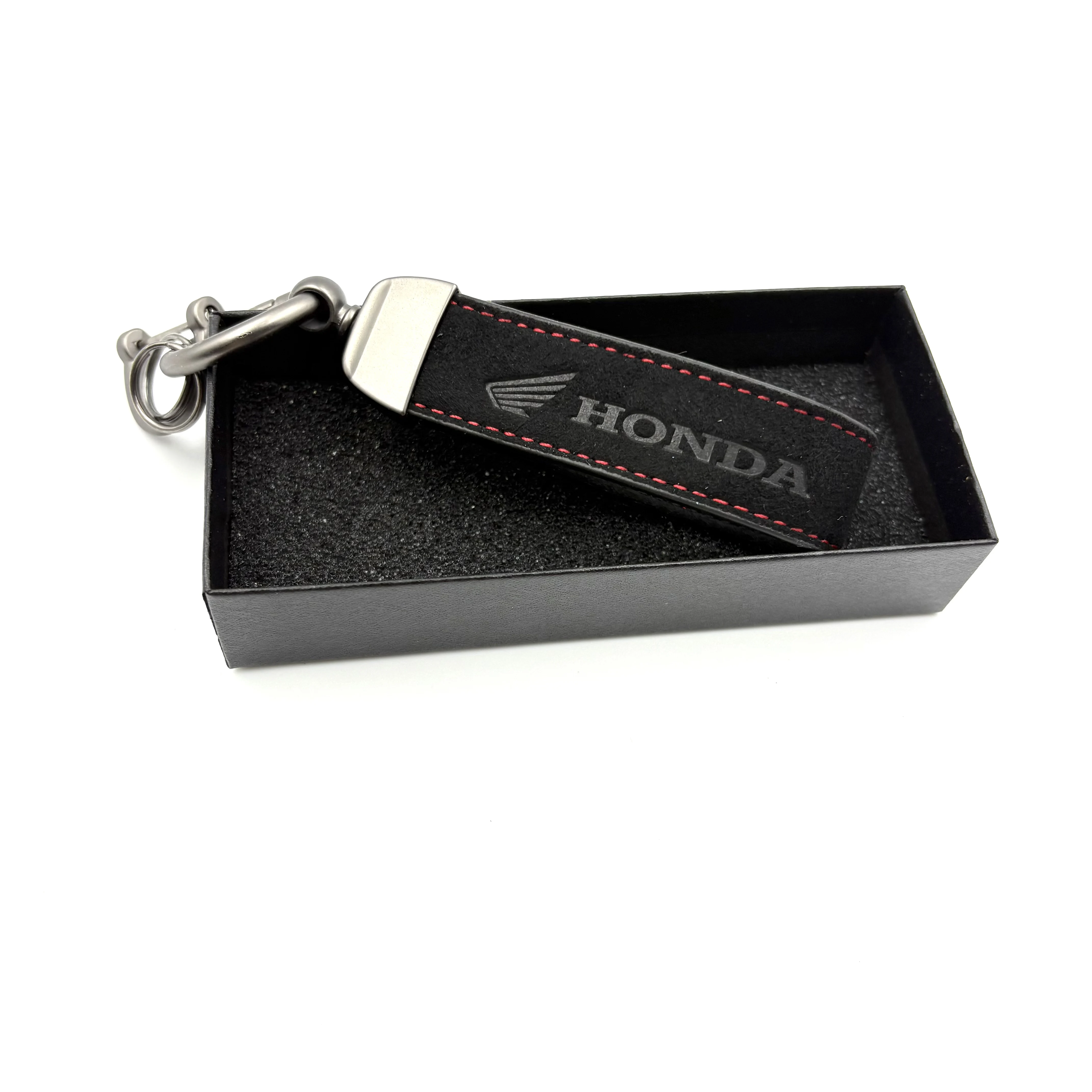 

Suede Leather Motorcycle Keychain Key Rings Custom Gift 3D imprinting For Honda CB400CB650FCBF CBR25ORR CRF SH3O0 NC75O HONDA