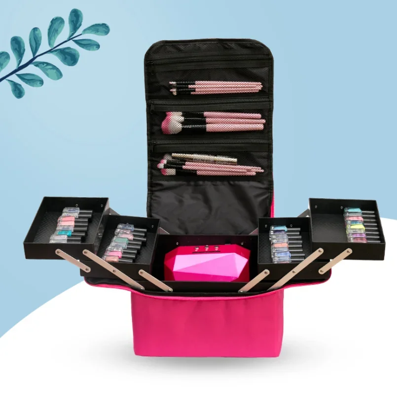 Cosmetic Bag Storage Multi-layer Makeup, Manicure, Tattoo, Beauty and Makeup, Multi-function Tool Case Cosmetic Bag