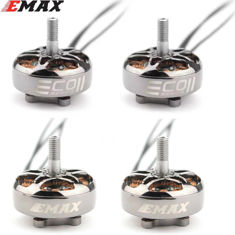 4pcs EMAX Series ECO II 2807 4S 1700KV 5S 1500KV 6S 1300KV มอเตอร์แบบไม่มีแปรงสําหรับ FPV Racing RC Drone ชิ้นส่วน DIY