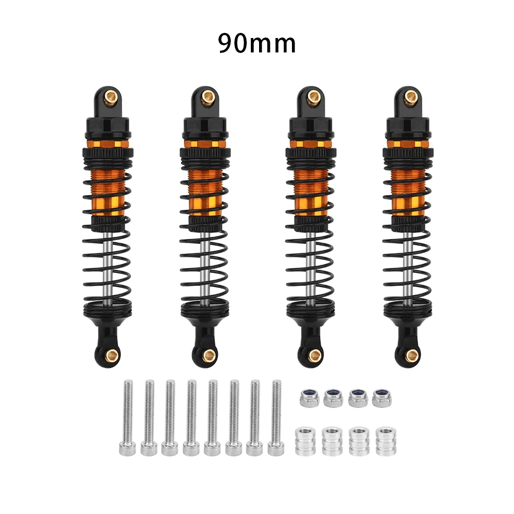 4 Stück 70 mm 80 mm 90 mm 100 mm 110 mm 120 mm Stoßdämpfer-Dämpfer für 1/10 RC Crawler Car Axial SCX10 III AXI03007 RBX10 GEN8 D90 TRX4 – Detail 16