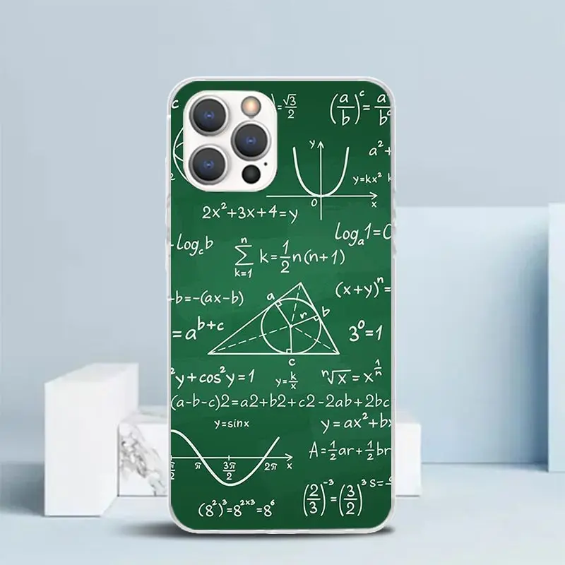 Physics Chemical Mathematics Phone Case For IPhone 16 17 17E 16E 15 14 Plus 13 Mini 12 11 Pro Max 7 8 + SE 2020 Air Soft TPU Cov view 4