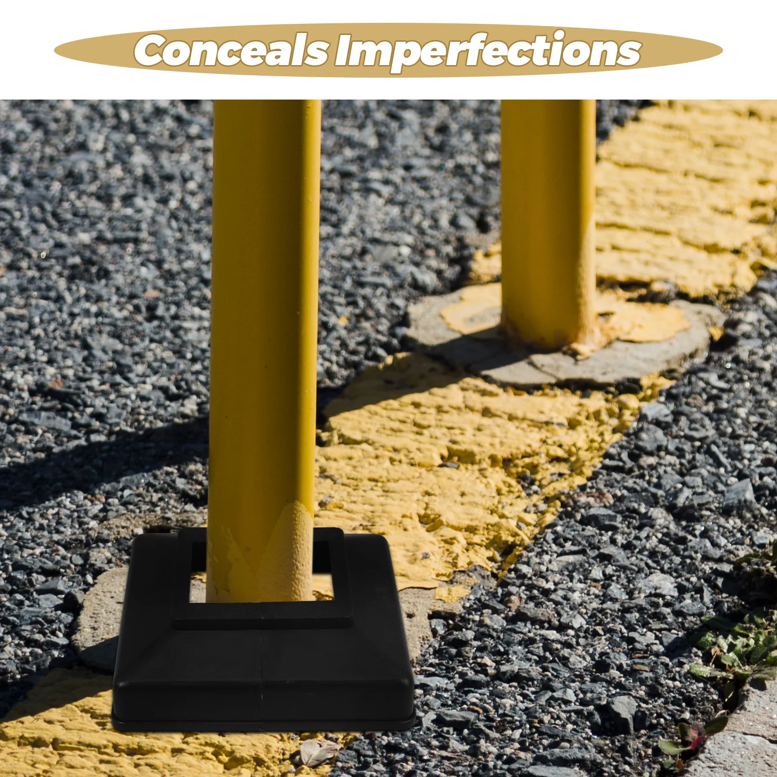 

6Pcs Split Design Deck Post Base Cover Guardrail Decorate Post Skirt Covers Replacement Deck Fence Sleeve Outdoor Rail Protector