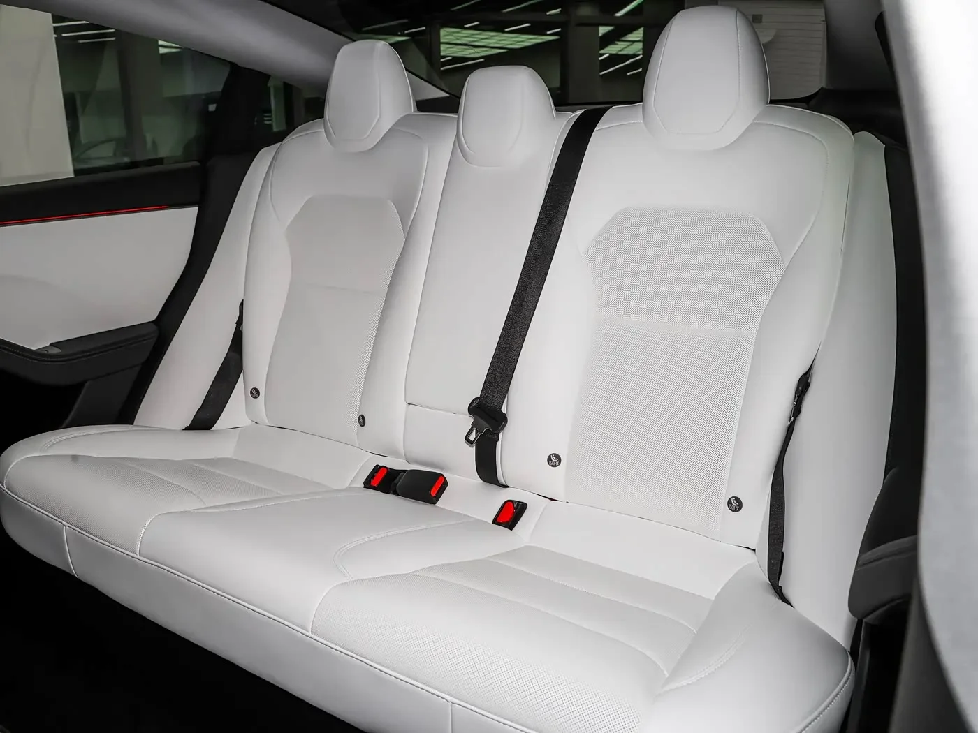 Spezieller Autositzbezug für Tesla Model 3 2023 2024 2025, PU-Leder Sitzkissen-Schutz, Autositzbezüge, Innenraumzubehör – Detail 4