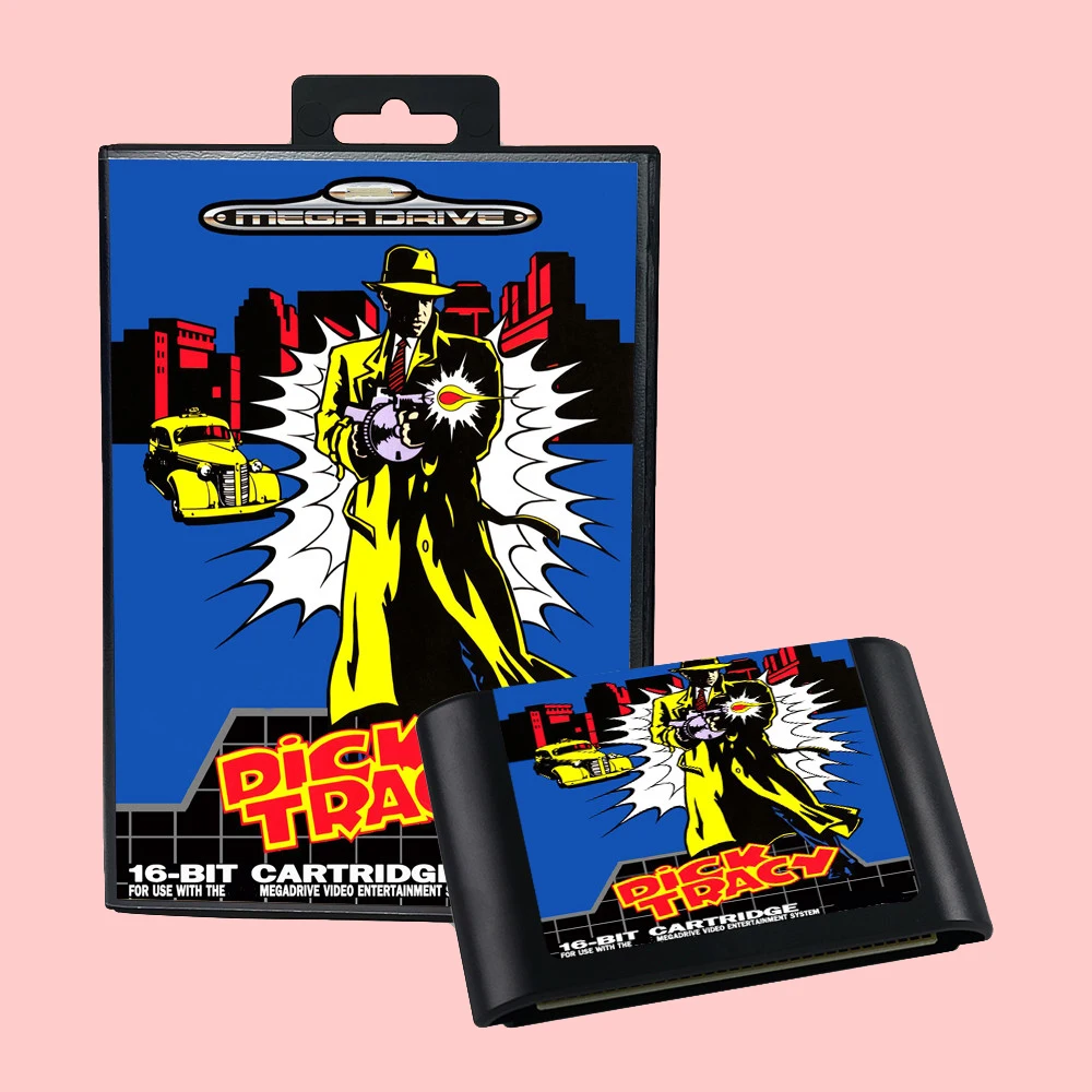 Dick Tracy EUR Version Game Card Box 16 bit For  Sega MD MegaDrive Genesis Consoles Free Shipping