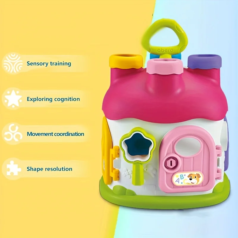 Shape Sorter House Toy, Educational Puzzle, Colorful Blocks, Early Learning Toy