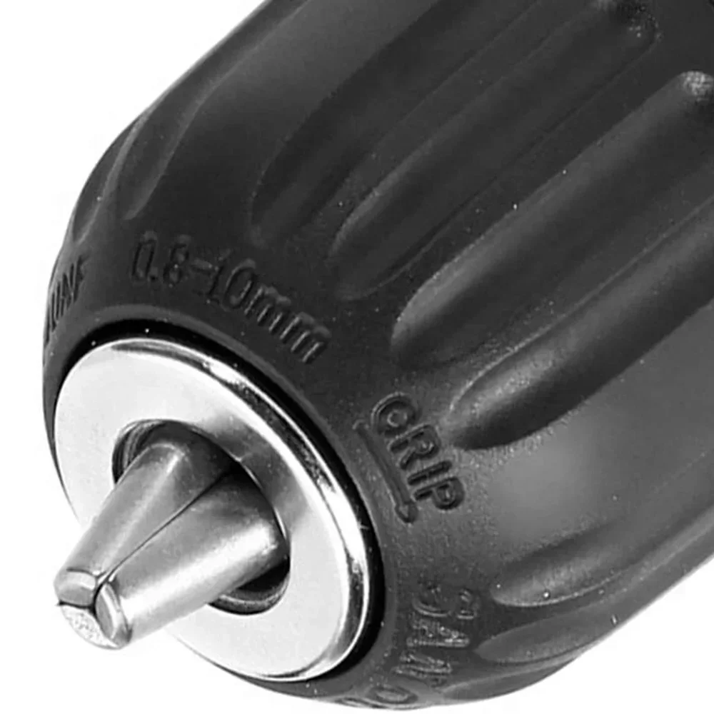 STONEGO 0.8-10mm Keyless Drill Chuck Converter 3/8"- 24UNF Thread Quick Change Adapter 1/4" Hex Shank