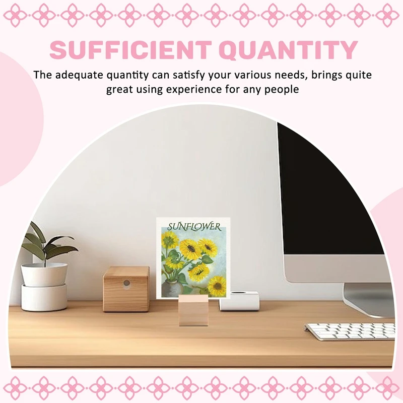 حامل بطاقات مكان 20 قطعة حامل بطاقة الاسم الخشبي رقم الطاولة الخشبية تقف الخشب الصلب #1