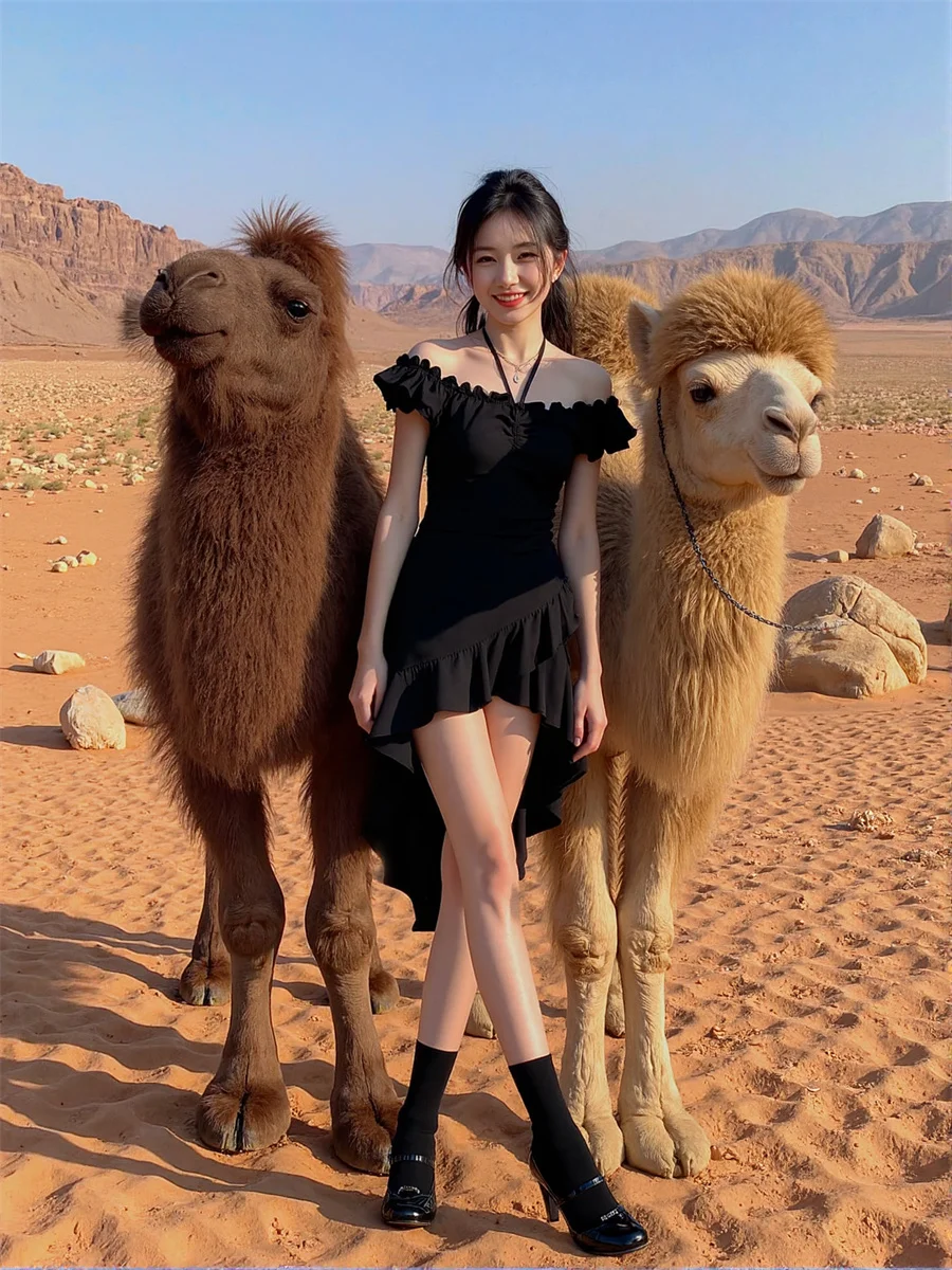 Sukienki damskie eleganckie wieczorowe w stylu koreańskim z rozcięciem bocznym, wysokim rozcięciem, rozcięciem, wycięciem, ażurowe, z dziurami, seksowne