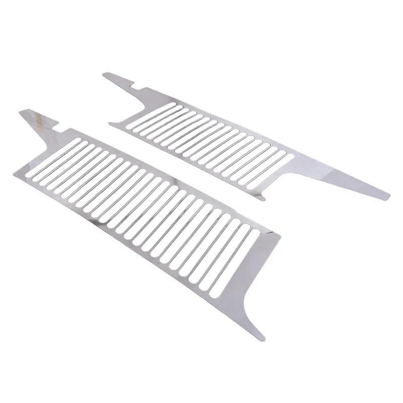 For Hummer H3 2005-2009 External Modified Stainless Steel Car Hood Air Outlet Lower Sink Decorative Mesh Sticker Car Accessories