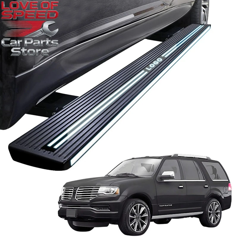 

Новинка 2026 года: Водонепроницаемые автоматические выдвижные подножки из алюминия с двойной подсветкой для Lincoln Navigator 2009-2014, 2015-2017