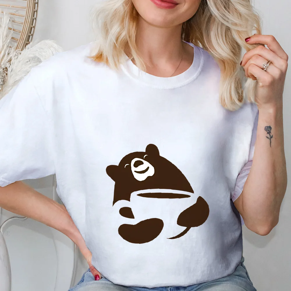 

Cute Bear, Y2k Graphic Tee, Women's Oversized T-Shirt, Cute Hand-Painted, Korean Style Art, Summer 2025 Top, Cool Y2k Top