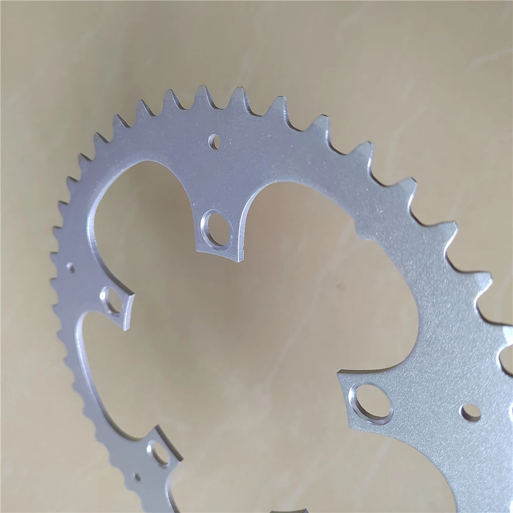 Folding Bike Chainring 110BCD 34T 36T 38T 39T 40T 42T 44T 46T Crown Road Bicycles BCD 110 Chain Wheel Sprocket CNC Silver Rings