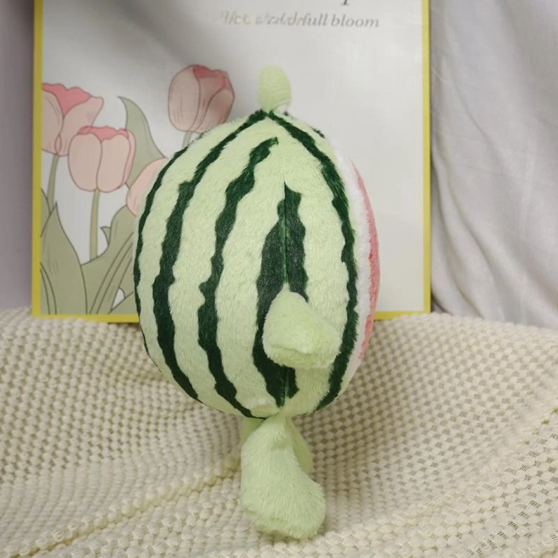 40CM Cute Bubble Watermelon Plush Toy Watermelon Cut Surface Creative Plant Watermelon Doll as a Festival and Birthday Gift