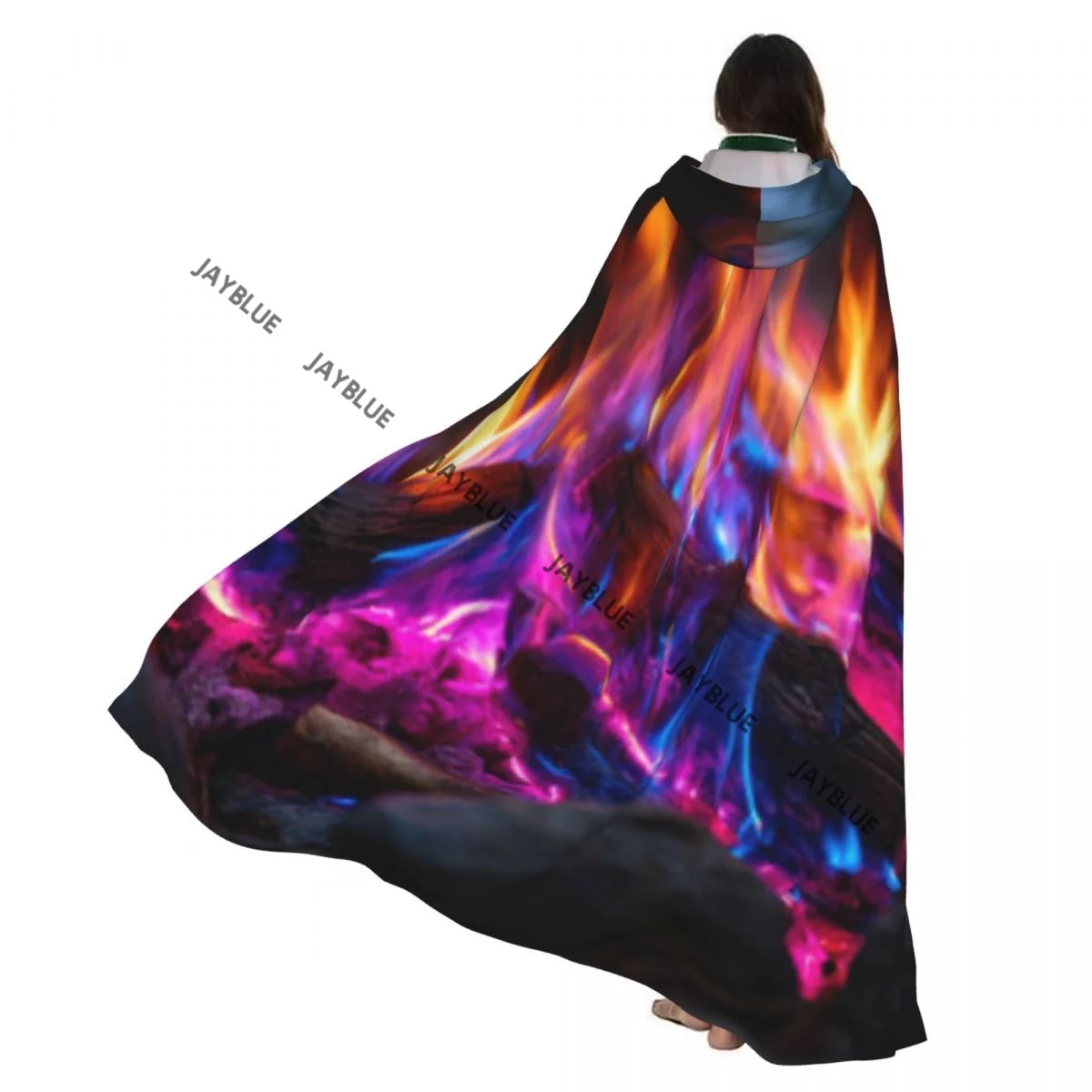 

Плащ с капюшоном Serene Forest Fire, полиэстер, унисекс, накидка ведьмы, аксессуар для костюма