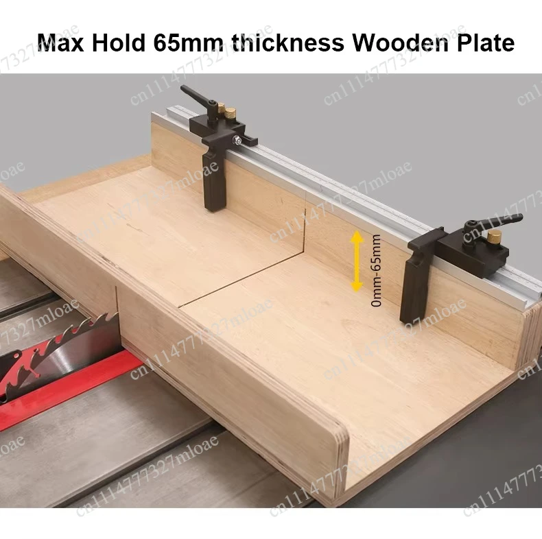 Industrial and DIY-grade router table fencing systems with adjustable stops for woodworking cross-cuts and miters view 3