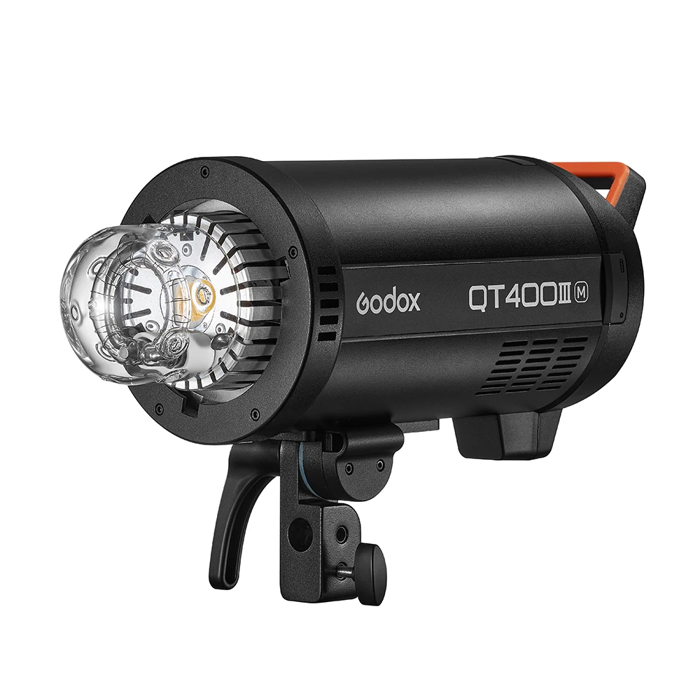 

QT400III 400W GN65 1/8000s High Speed Sync Studio Flash Strobe Light Built in 2.4G Wireless System + 40W LED Modeling Bulb