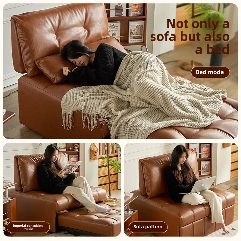 أثاث قصر خشبي حرفي منتفخ سرير أريكة فردي قابل للطي شقة صغيرة غرفة معيشة ثنائي الغرض 2025 تلفزيون جديد #2