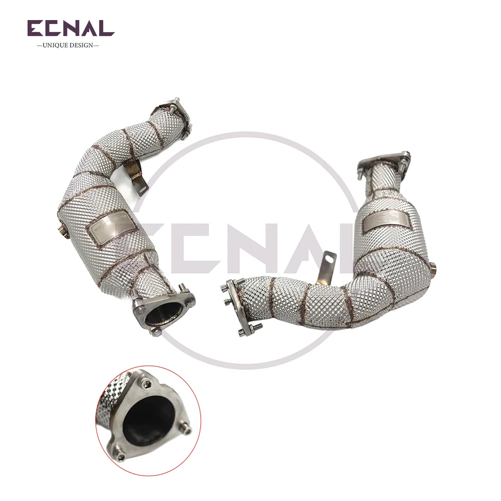

Ecnal Exhaust Downpipe for Audi A6 A7 A8 C7 A8 D4 3.0T 2012-2018 High Quality SS304 Exhaust Pipe with Catalytic Converter