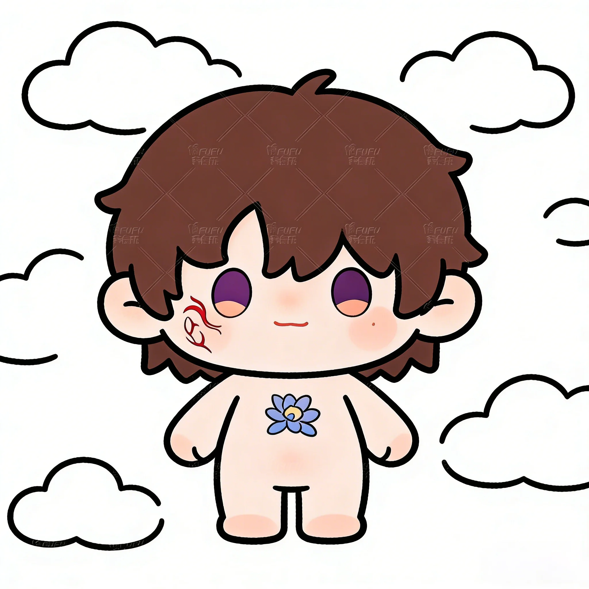 

Ancient Caleb Anime Love and Deepspace Figure Model Sitting Posture Plush Cotton Doll Toy 40cm Dress Up Plushie Cosplay Gift