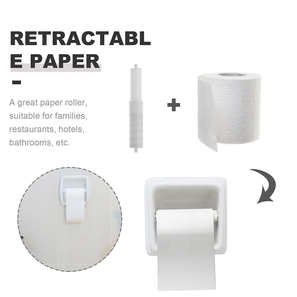 Toilet Paper Rod Toilet Paper Holder Spring Loaded Roller Replacement Rod Tissue Box Shaft