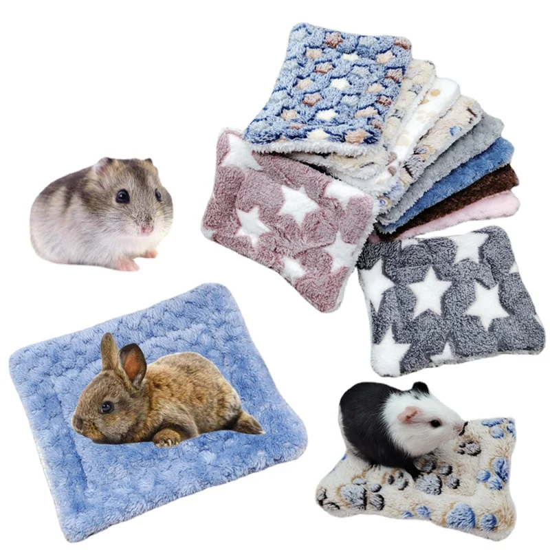 1pc Washable Reversible Cool and Warm Small Animal Guinea Pig Hamster Bed for Small Pet Puppy Kitten Rabbit Bed