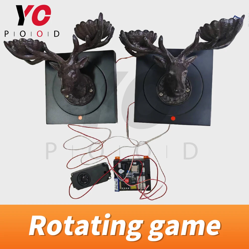 Escape Room Rotating Game with deer head escape room rotary base rotary platform escape puzzle