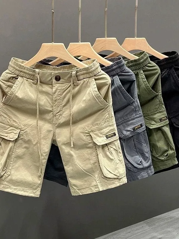 

Lightweight Summer Workwear Shorts Men's Five-Quarter Loose Fit Quick Dry Breathable Casual Multi-Pocket Lightweight Sports S...